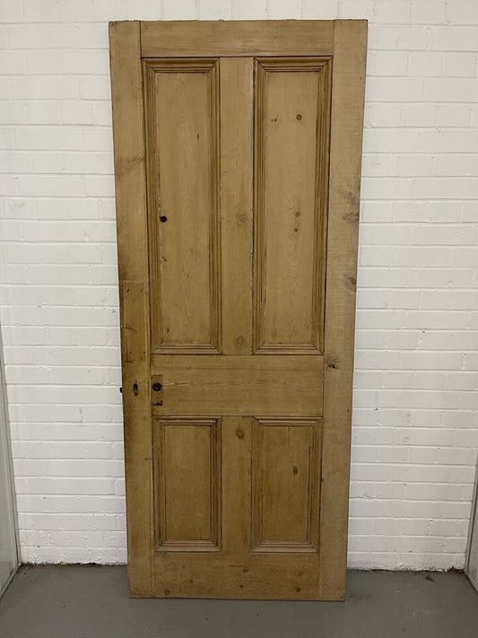 Original Vintage Reclaimed Victorian Pine Internal 4 panel Door 1995 x 815mm