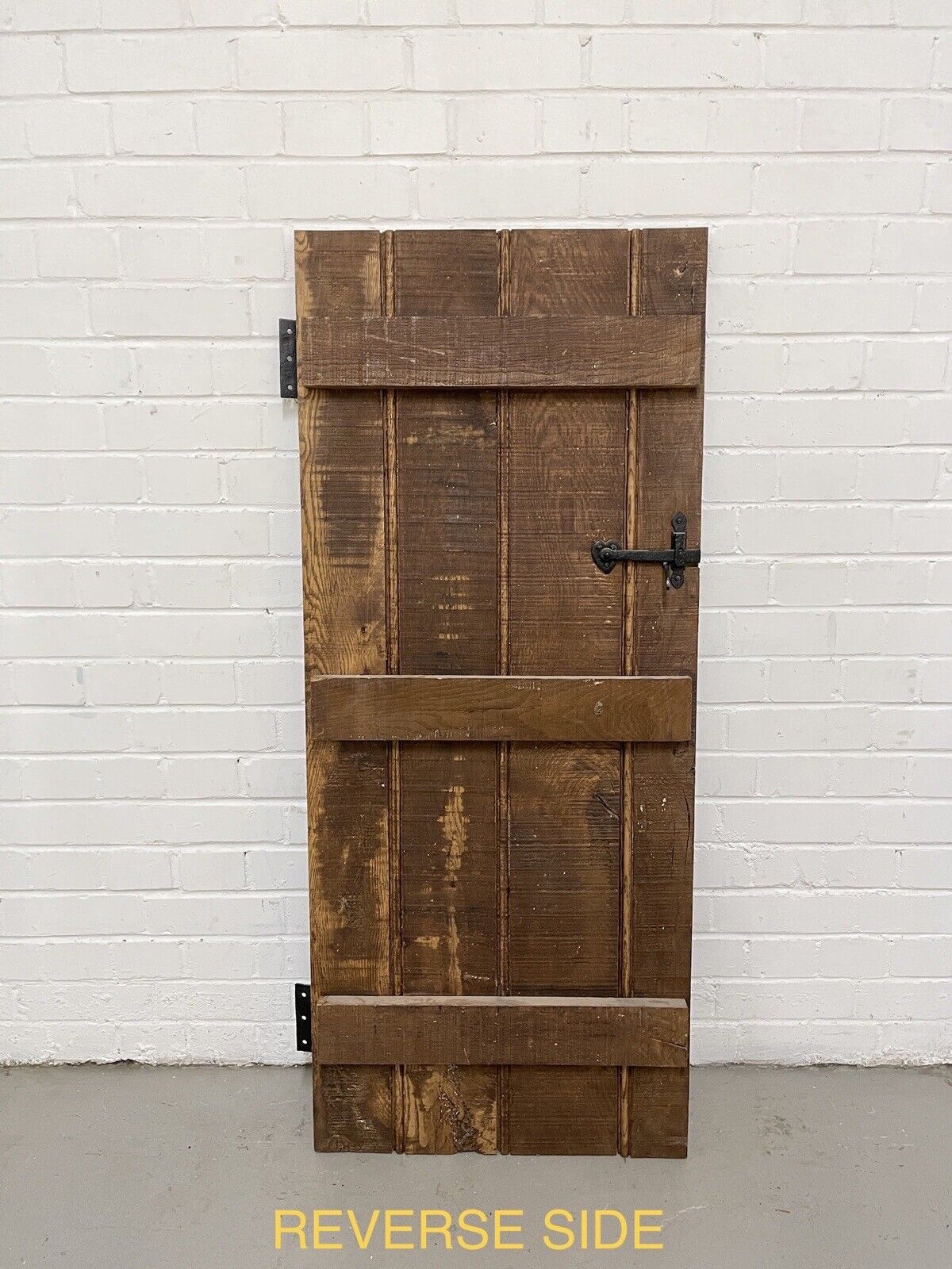 Reclaimed Oak Old Handmade Studded Ledge and Brace door 1300 x 550mm