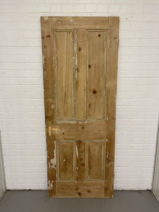 Original Vintage Reclaimed Victorian Pine Internal 4 panel Door 1963 x 765 x 35