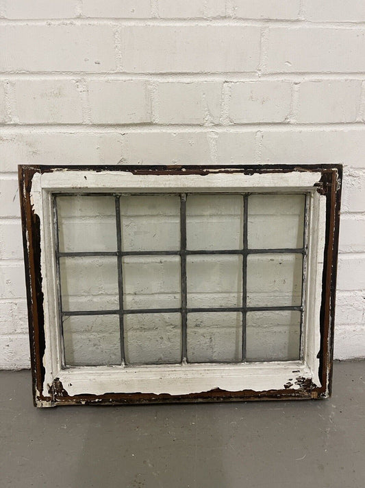 Reclaimed Leaded Light Panel Wooden Windows 410 x 520mm