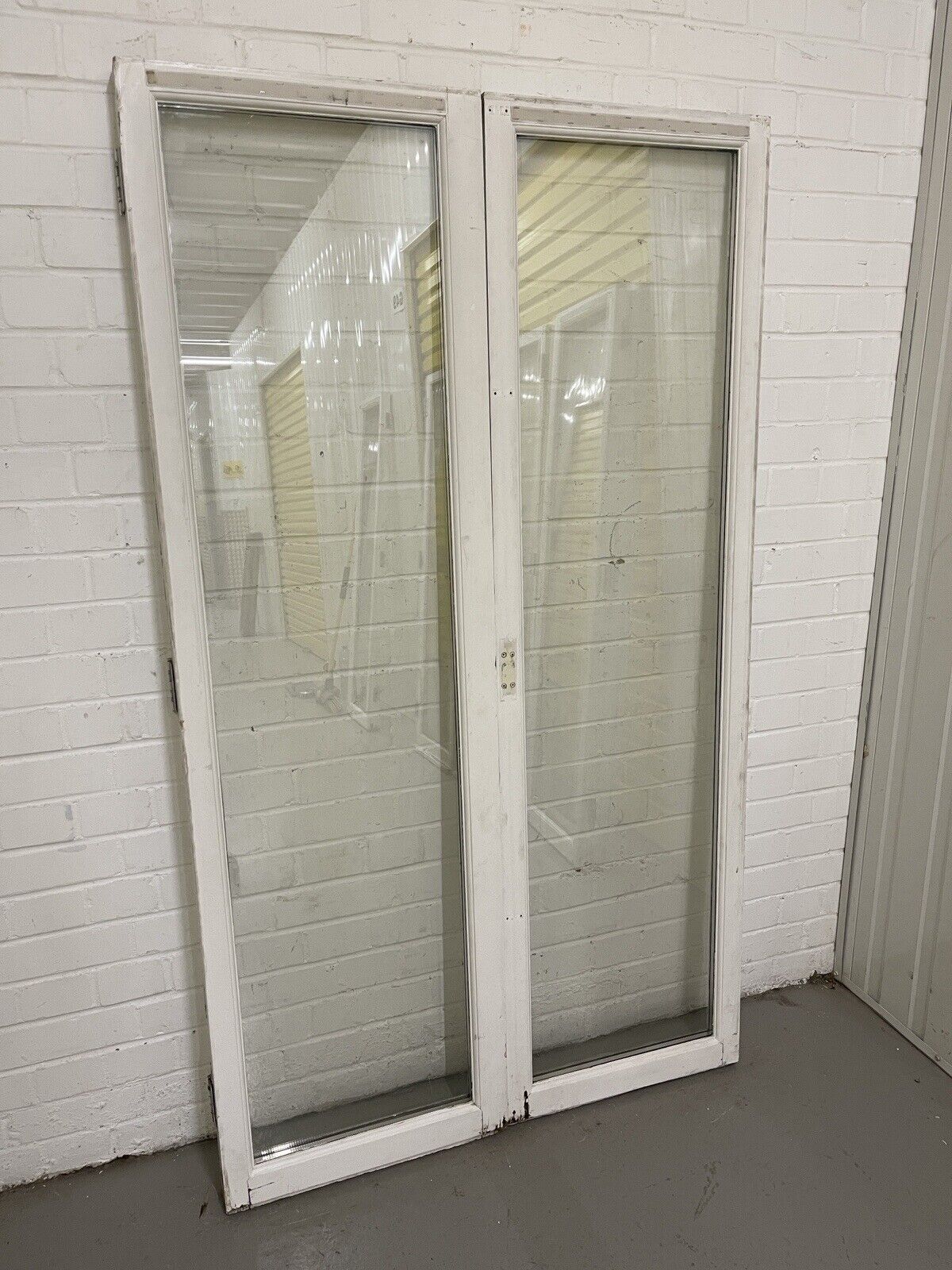 Reclaimed Old French Double Glazed Glass Wooden Double Doors 1700 x 985mm