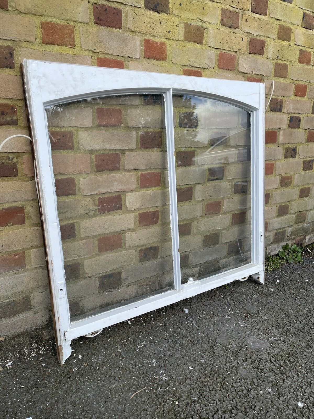 Reclaimed Old Victorian Edwardian Arch Panel Wooden Sash Window