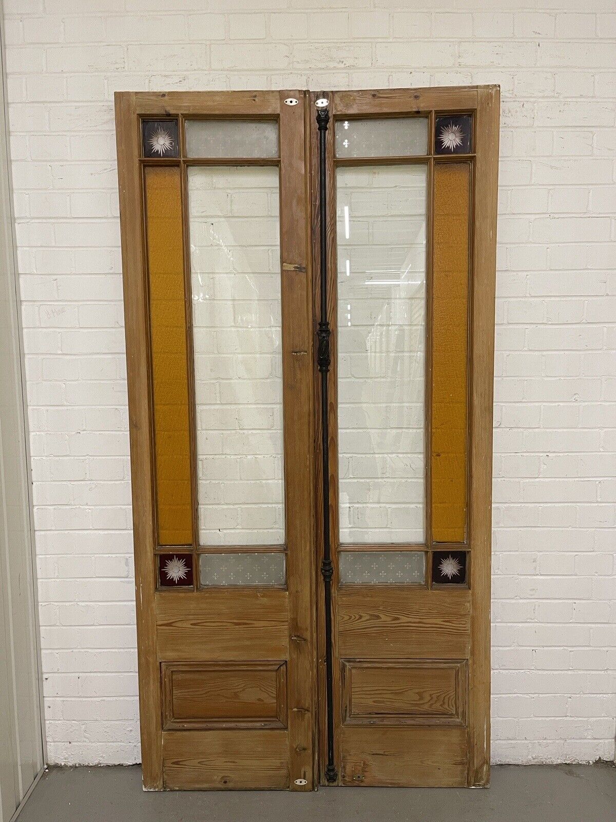 Reclaimed French Victorian Edwardian Wooden Double Doors 1040 x 2009 or 2015mm