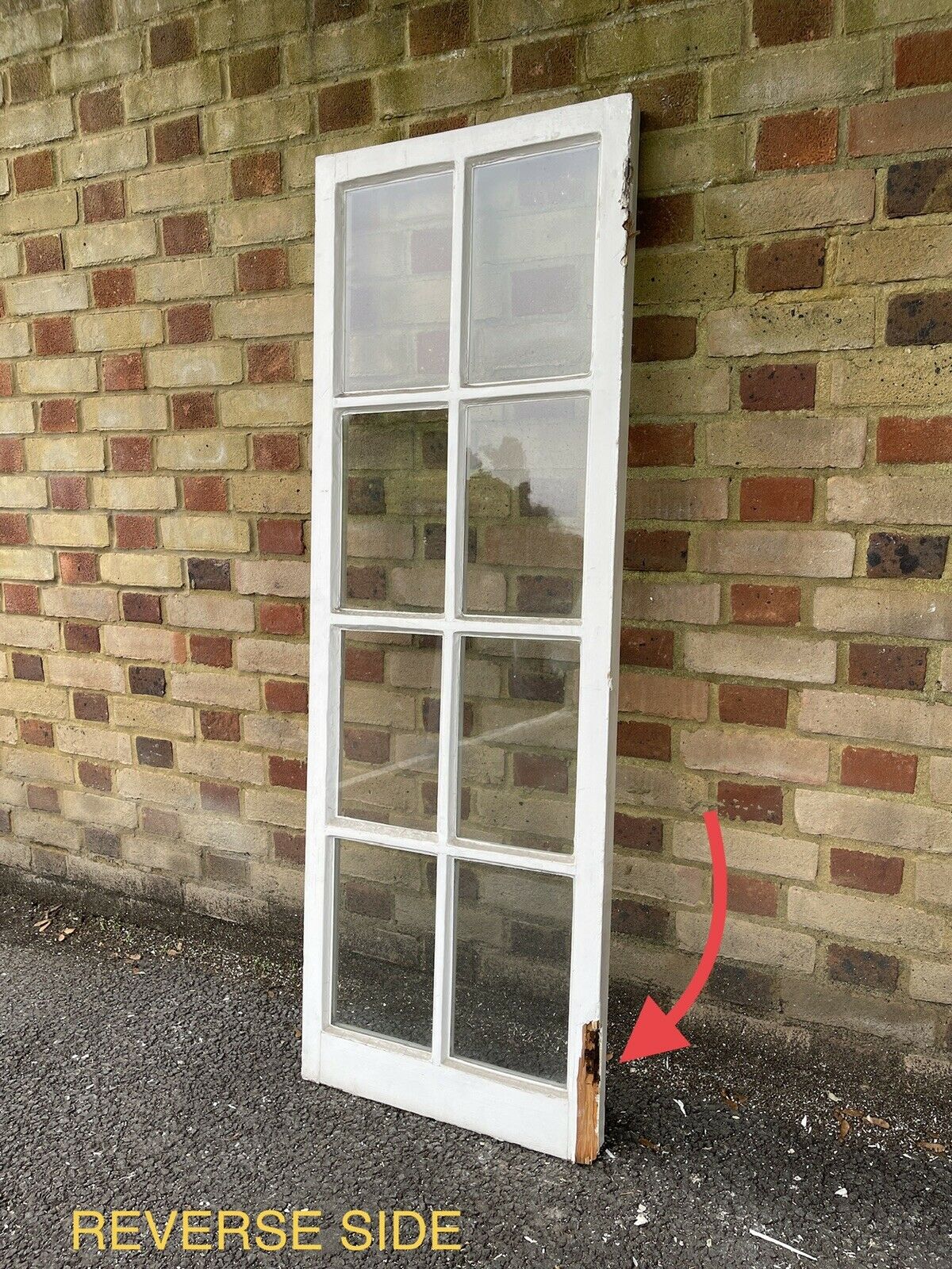 Reclaimed Old Georgian 8 Panel Wooden Window 1500 x 520mm