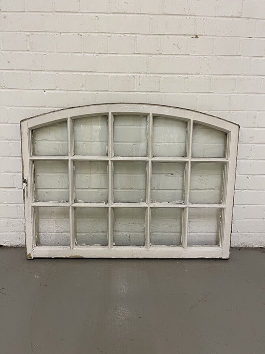 Reclaimed Old Georgian Arch Panel Wooden Sash Window 970 x 716mm