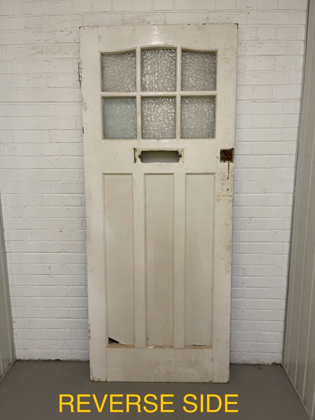 Reclaimed Victorian Edwardian Wooden Panel Front Door 2080 858mm