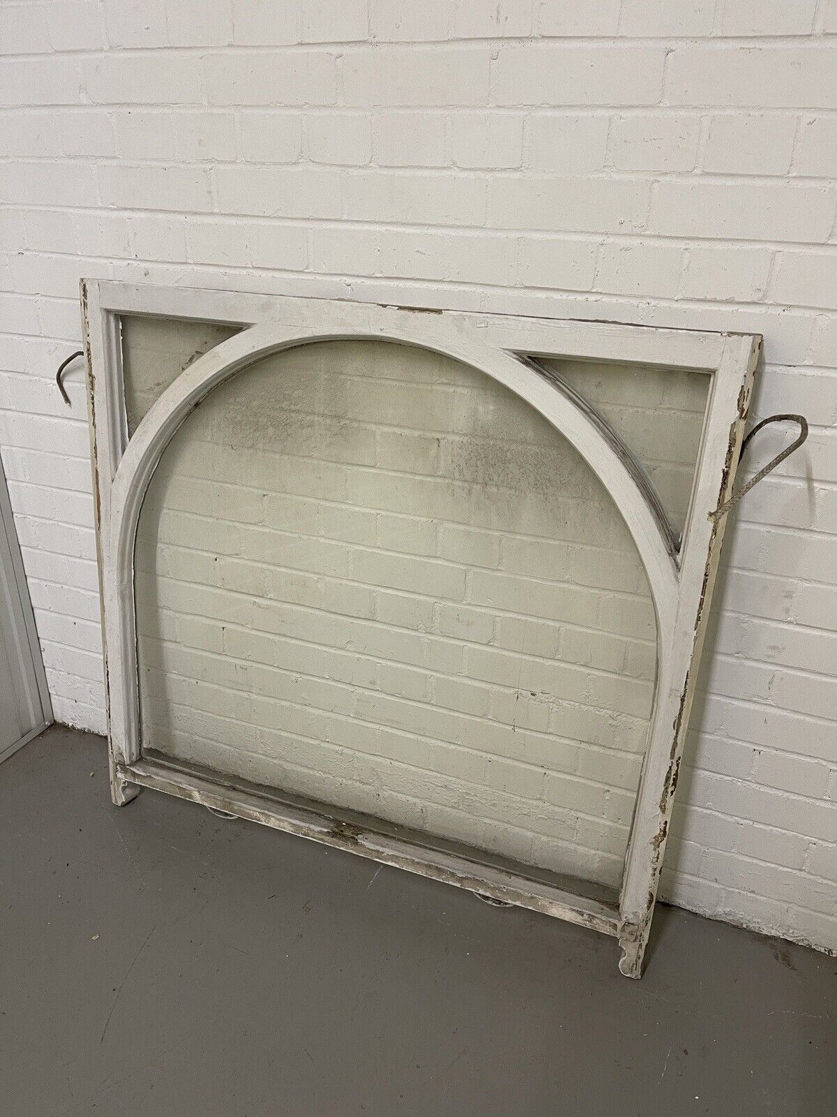 Reclaimed Old Victorian Edwardian Arch Panel Wooden Sash Window 1100 x 1050mm