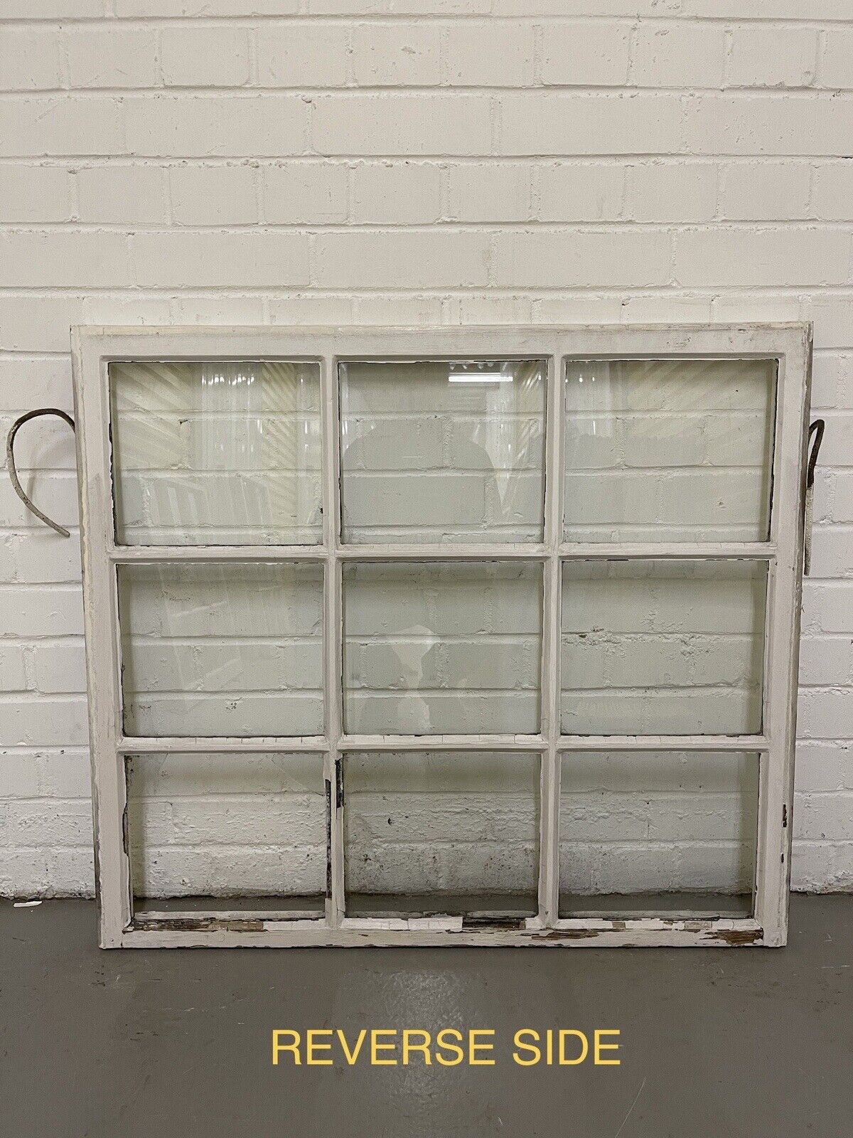 Reclaimed Old Georgian 9 Panel Wooden Window 910 x 807mm