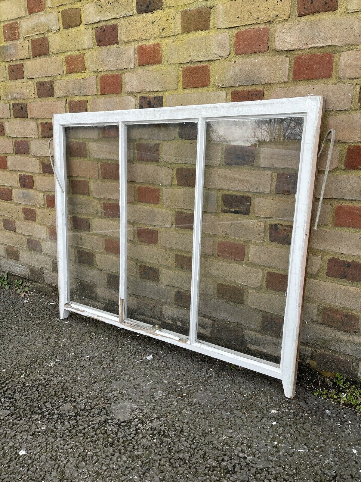 Reclaimed Old Victorian Edwardian Wooden Three Panel Sash Window