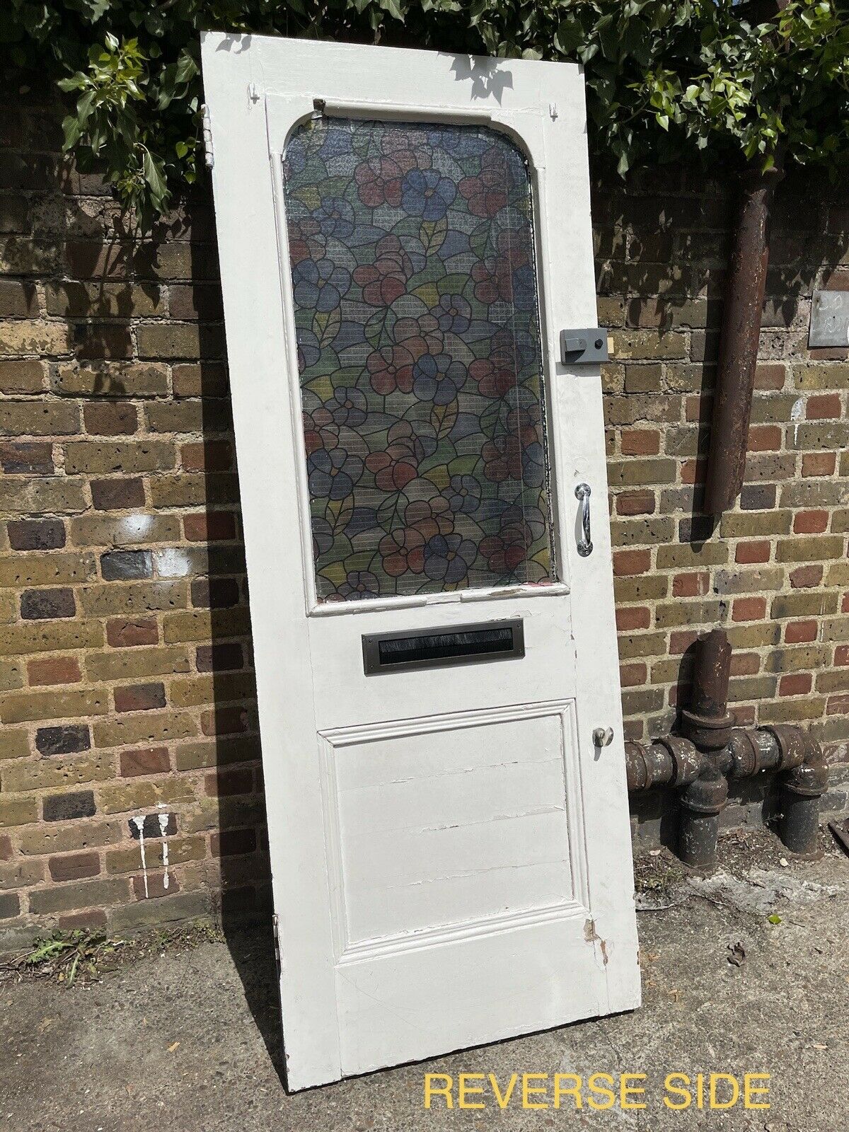 Reclaimed Old Edwardian Victorian Timber Wooden Front Door