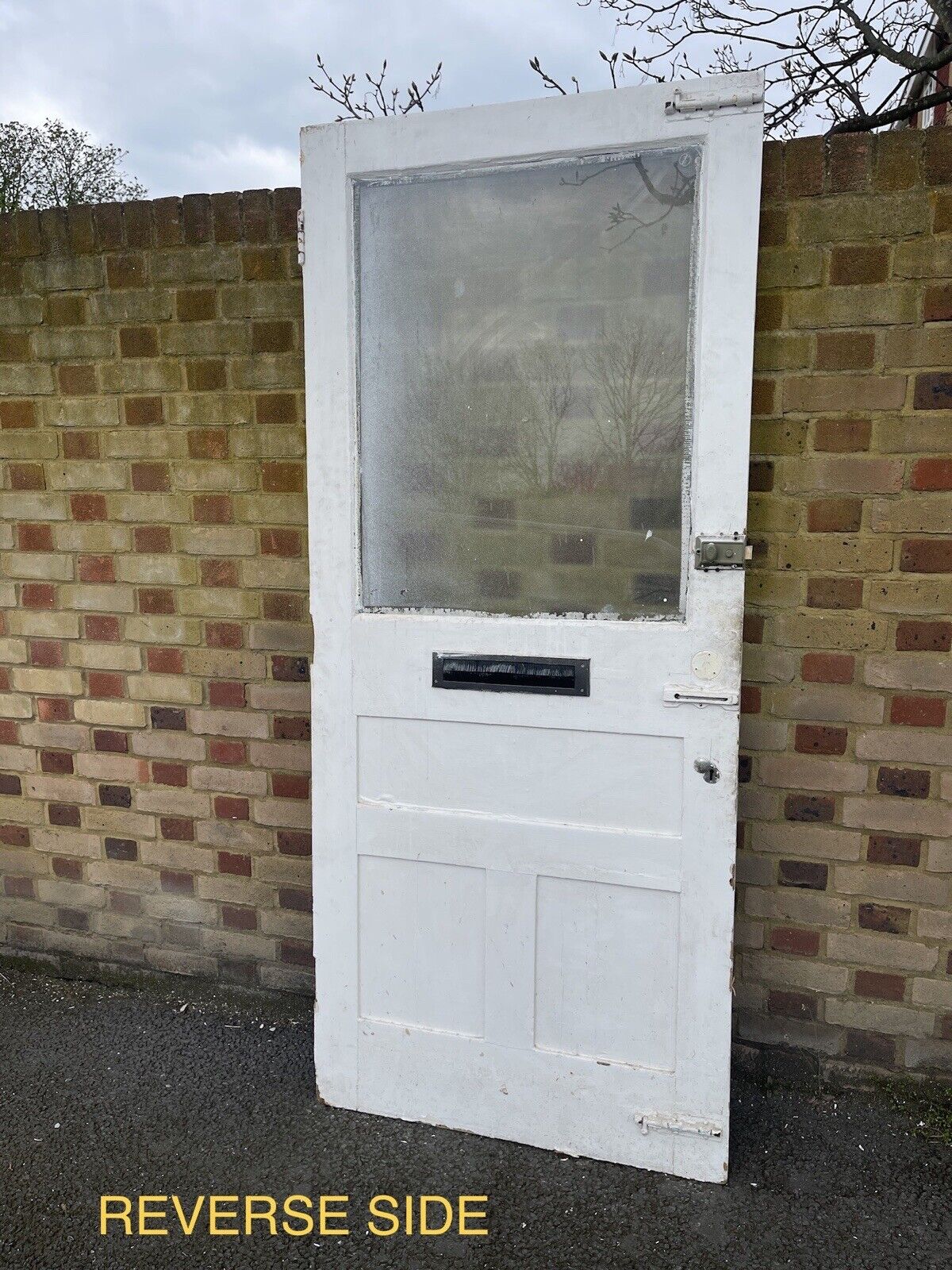 Reclaimed Victorian Edwardian Wooden Panel External Front Door 2125 x 910mm