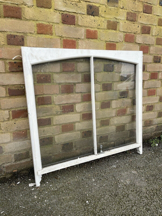 Reclaimed Old Victorian Edwardian Arch Panel Wooden Sash Window