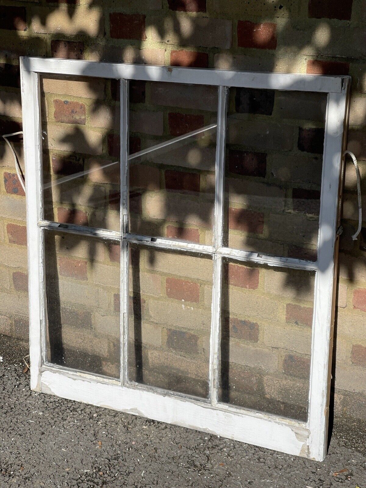 Reclaimed Old Georgian 6 Panel Wooden Window 945mm x 880mm