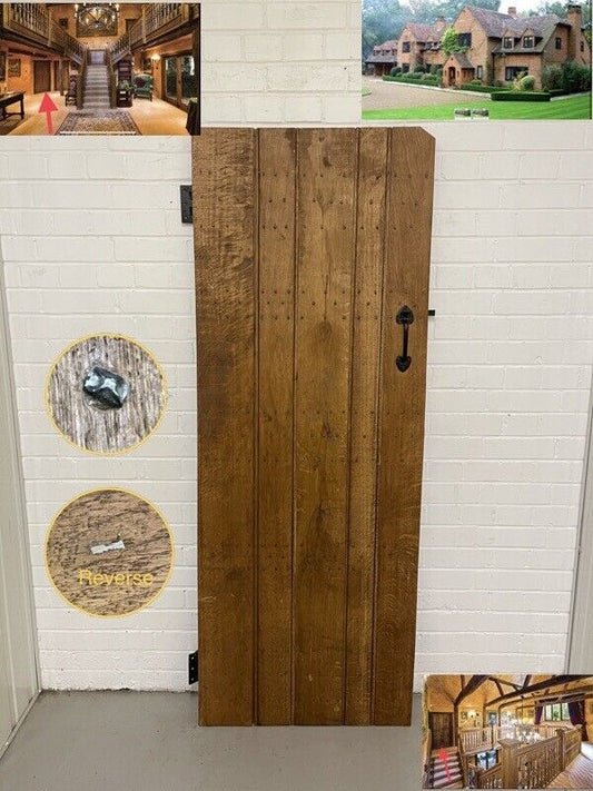 Reclaimed Oak Old Handmade Studded Ledge and Brace door 1800 or 1830 x 685 mm