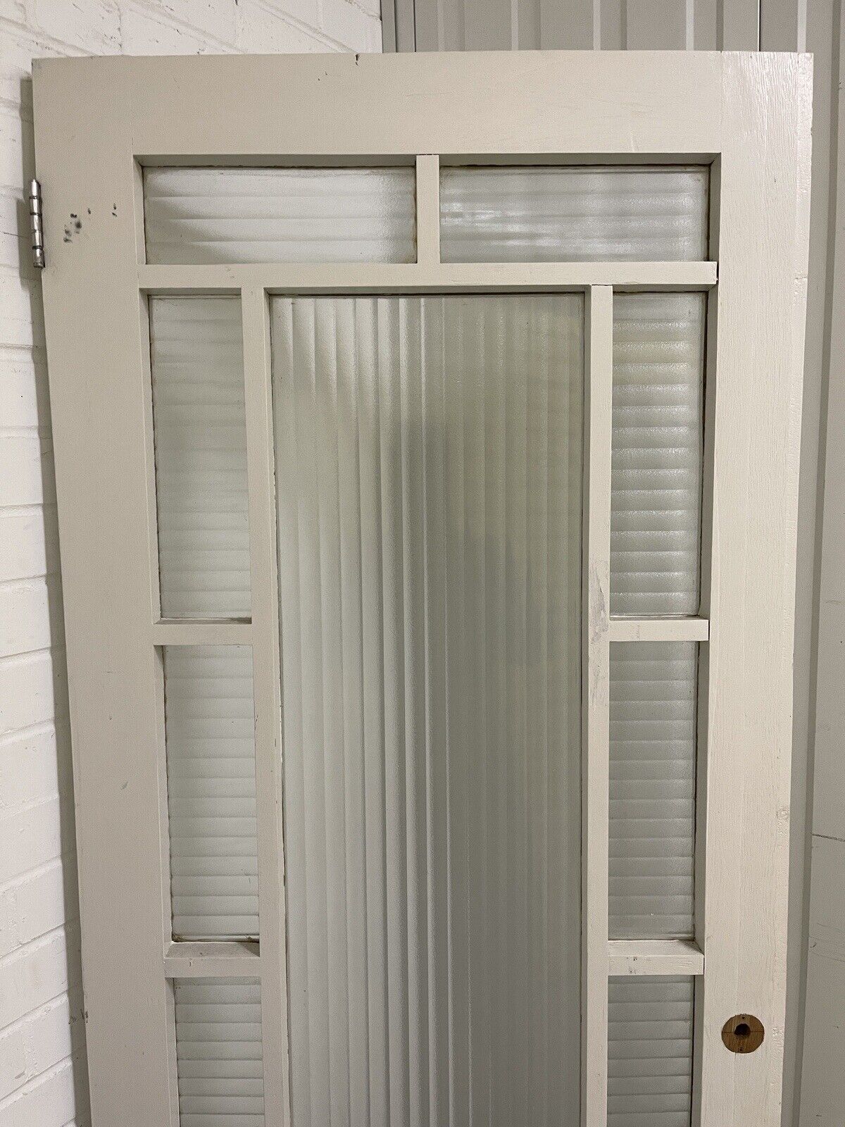 Art Deco Reeded Glass Internal Or External Door 1963 or 1950mm x 760mm