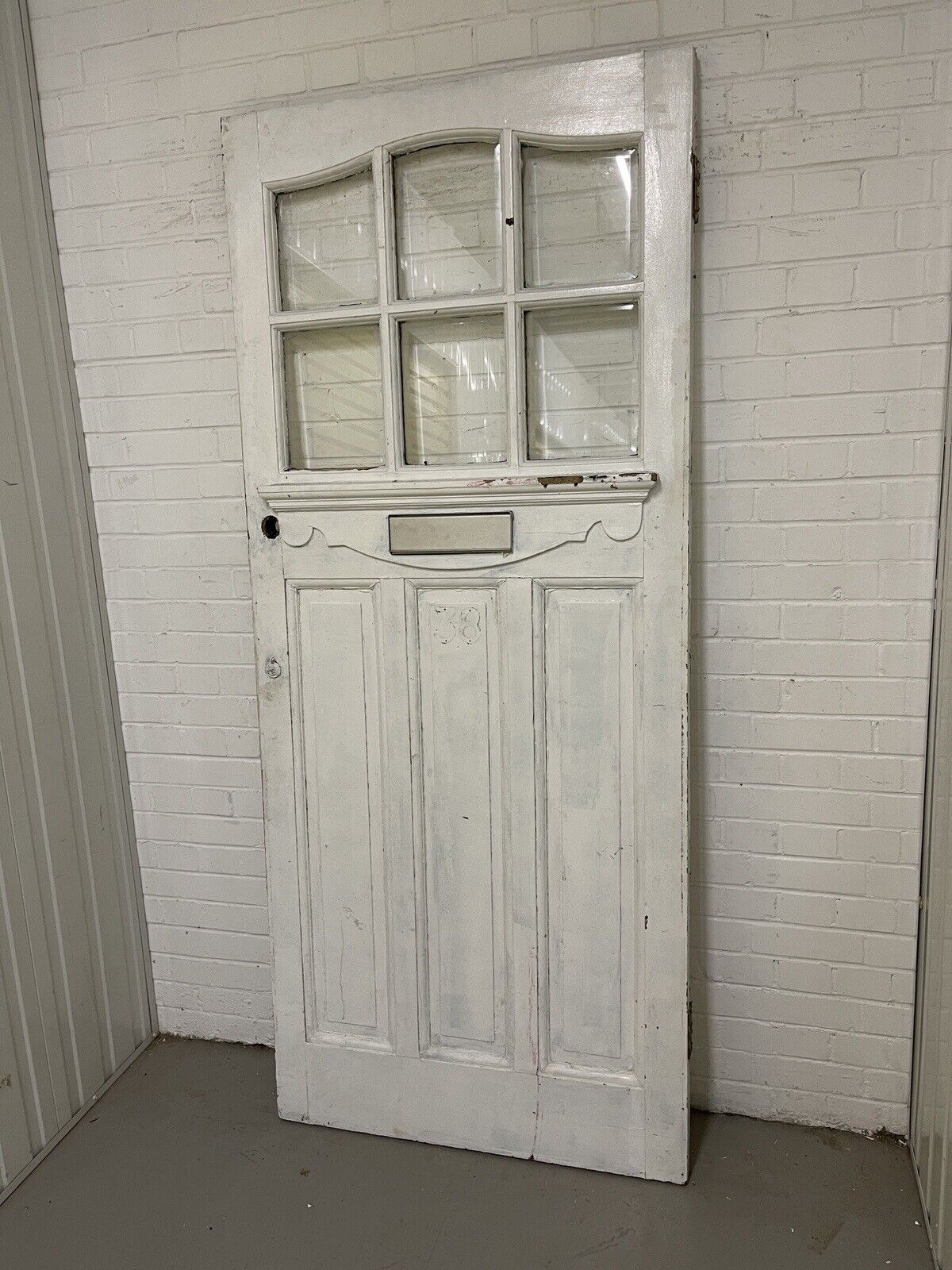 Reclaimed Edwardian Wooden Panel External Front Door 2130 or 2135 x 910mm