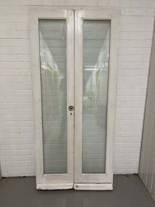 Reclaimed Old French Double Glazed Wooden Double Doors 1960 x 920mm