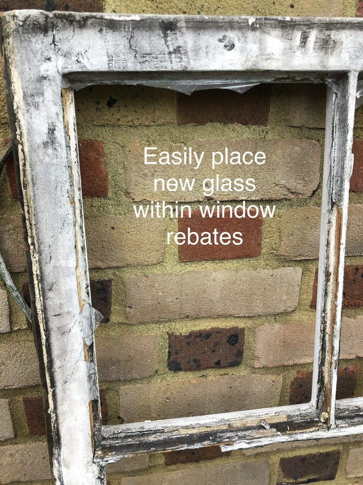 Reclaimed Old Georgian 3 Panel Wooden Sash Window NO GLASS