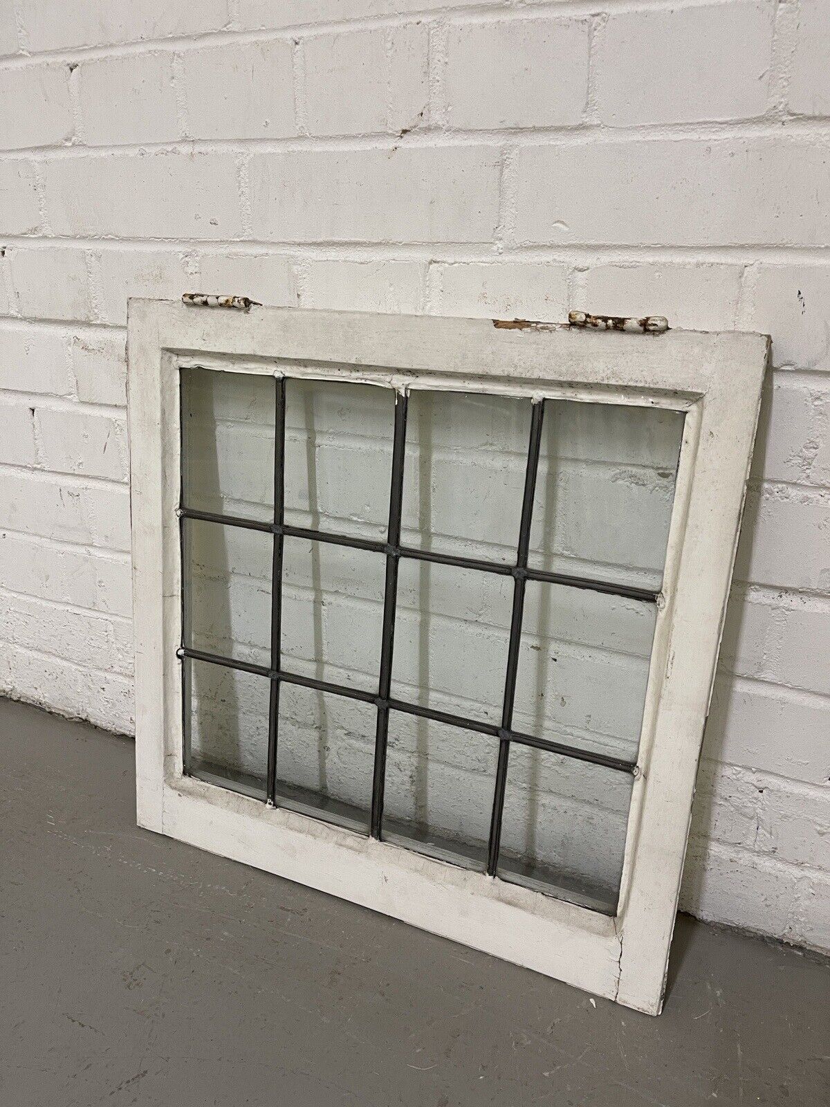 Reclaimed Leaded Light Panel Wooden Windows 510 x 505mm