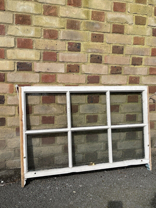 Reclaimed Old Georgian 6 Panel Wooden Window 1003 x 675mm