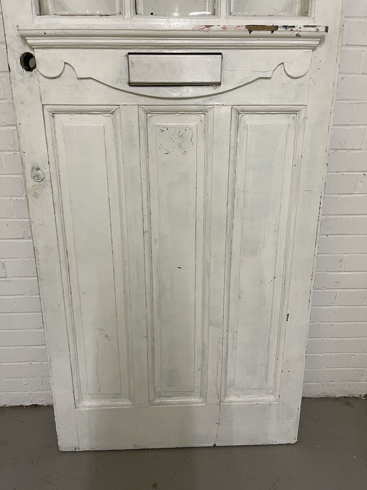 Reclaimed Edwardian Wooden Panel External Front Door 2130 or 2135 x 910mm