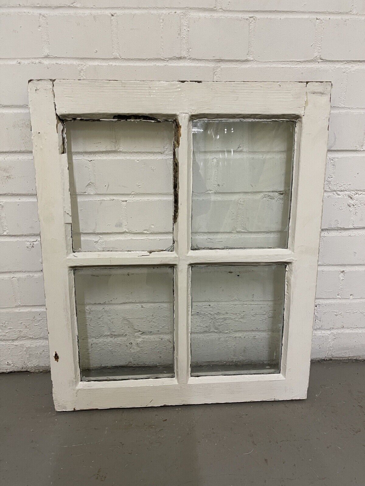 Reclaimed Old Georgian 4 Panel Wooden Window 490 x 585mm