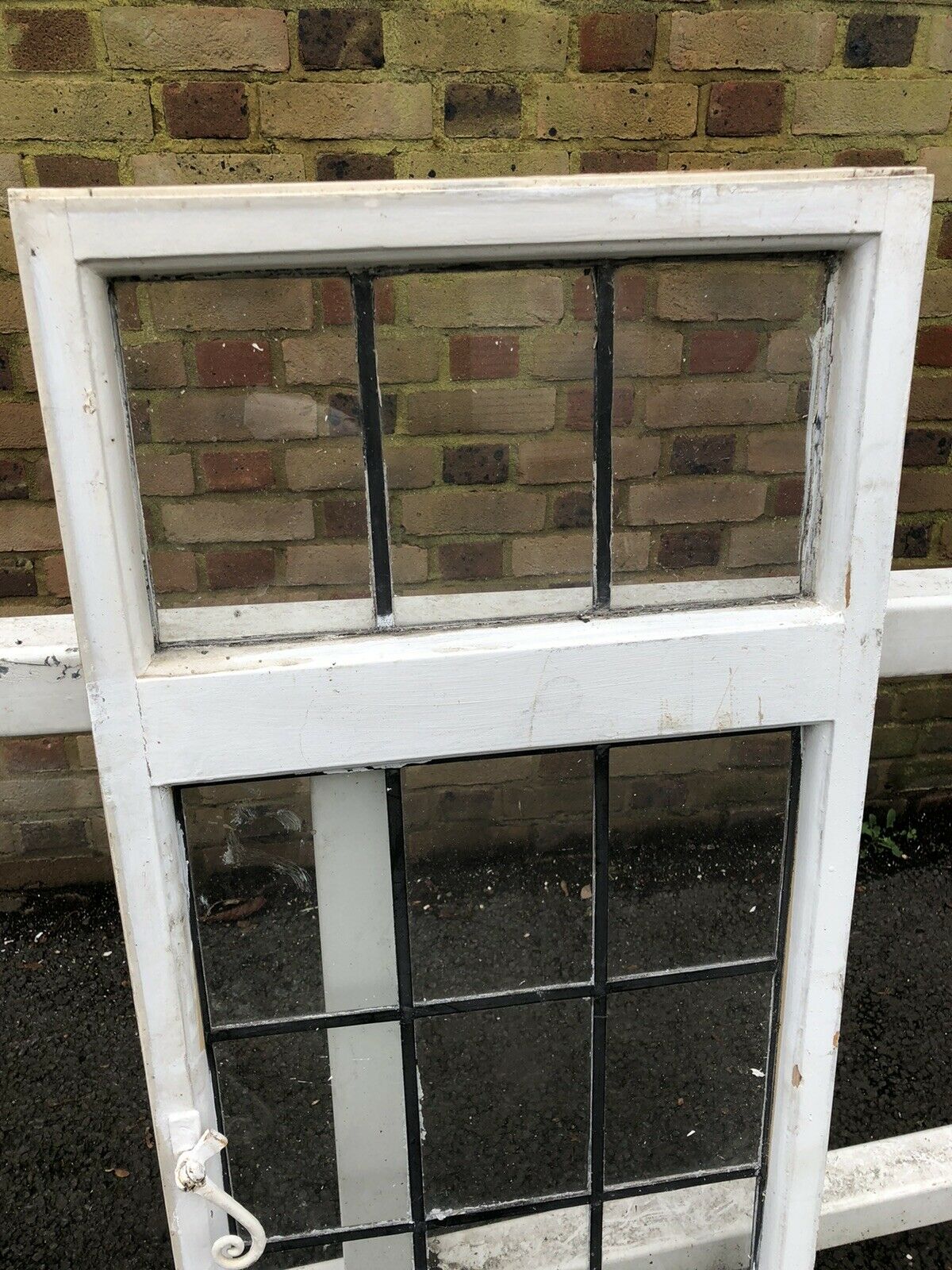 Reclaimed Leaded Light Panel Wooden Window