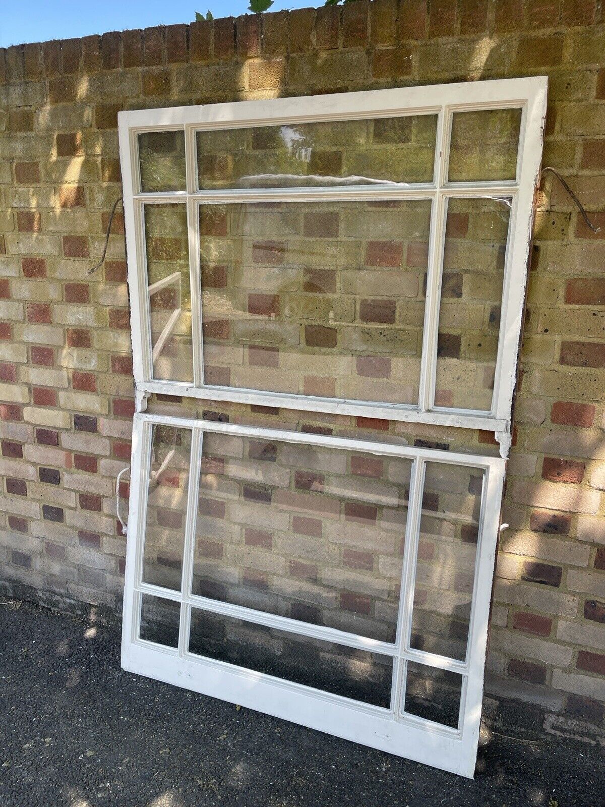 Pair Of Reclaimed Old Edwardian 6 Panel Wooden Panel Sash Window 915 x 1190mm