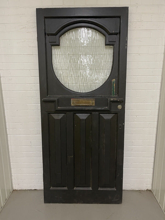 Reclaimed Victorian Edwardian Wooden Panel External Front Door 2130 x 915mm