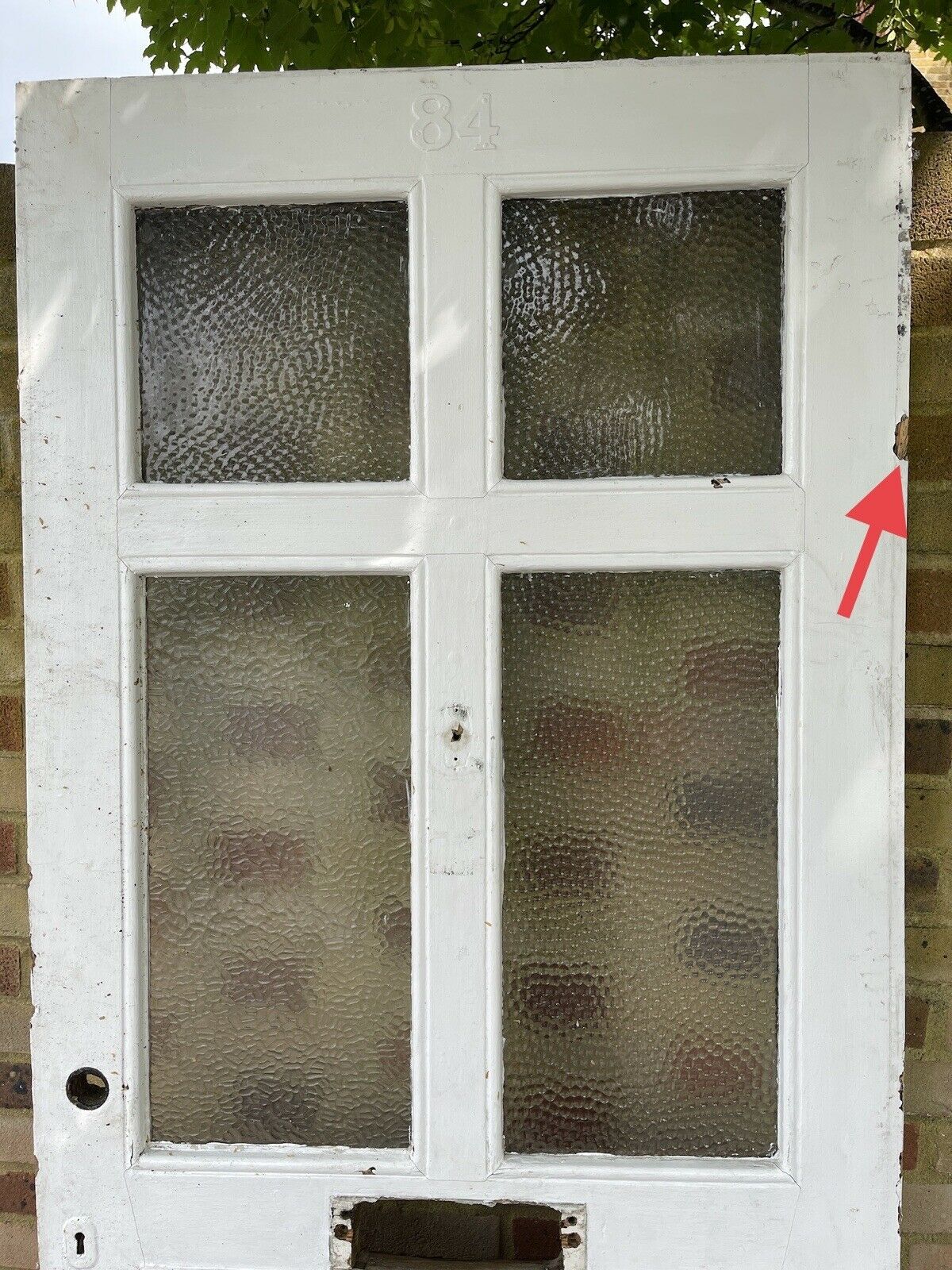 Reclaimed Victorian Edwardian Wooden Panel External Front Door 2075mm x 855mm