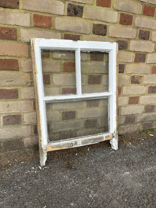 Reclaimed Old Georgian 3 Panel Wooden Sash Window 530 x 705mm