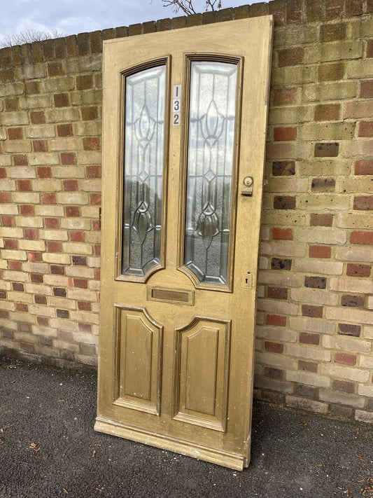 Reclaimed Edwardian Victorian Panel Wooden External Front Door 1970 x 820mm