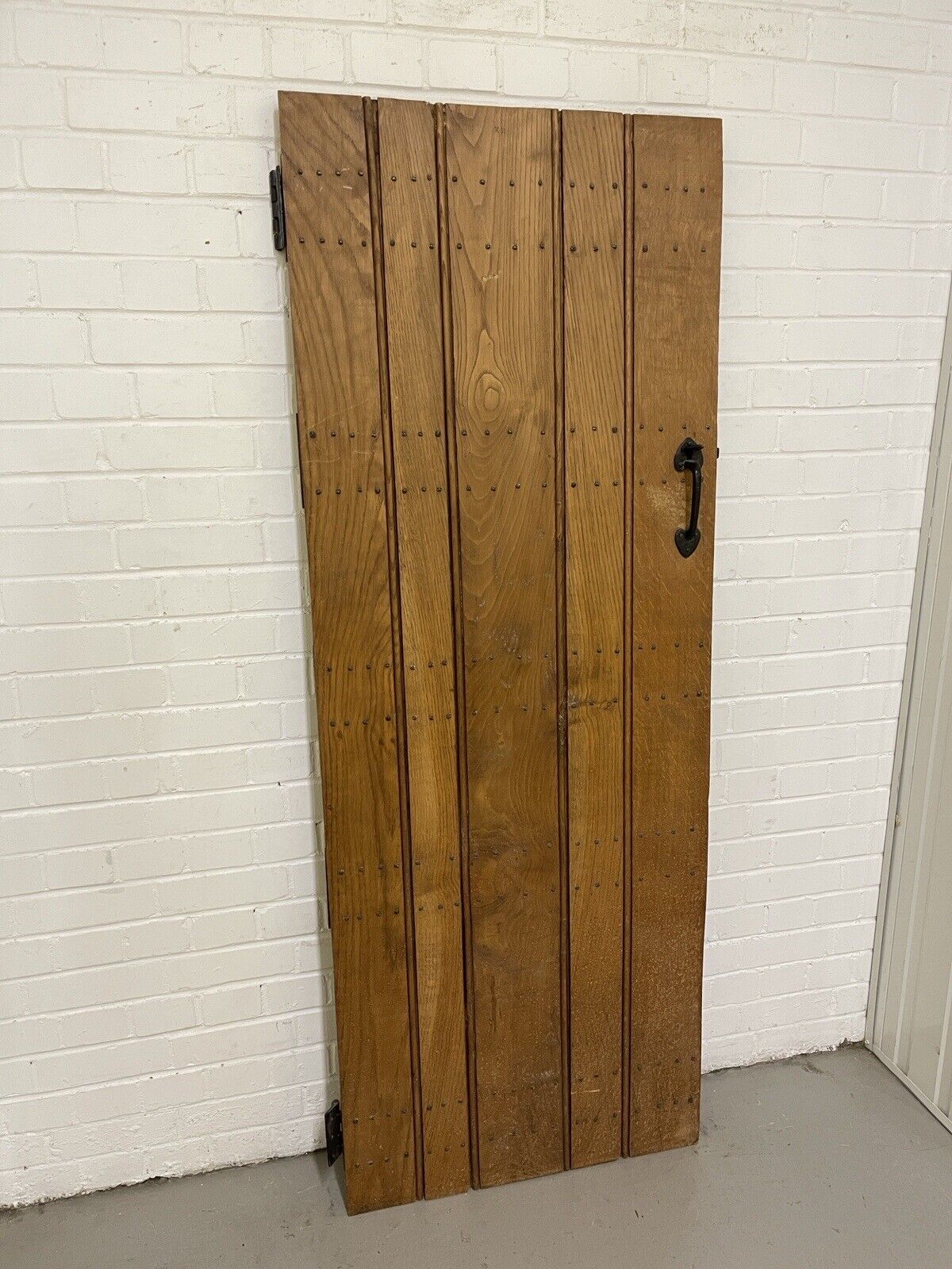 Reclaimed Oak Old Handmade Studded Ledge and Brace door 1825 x 680mm