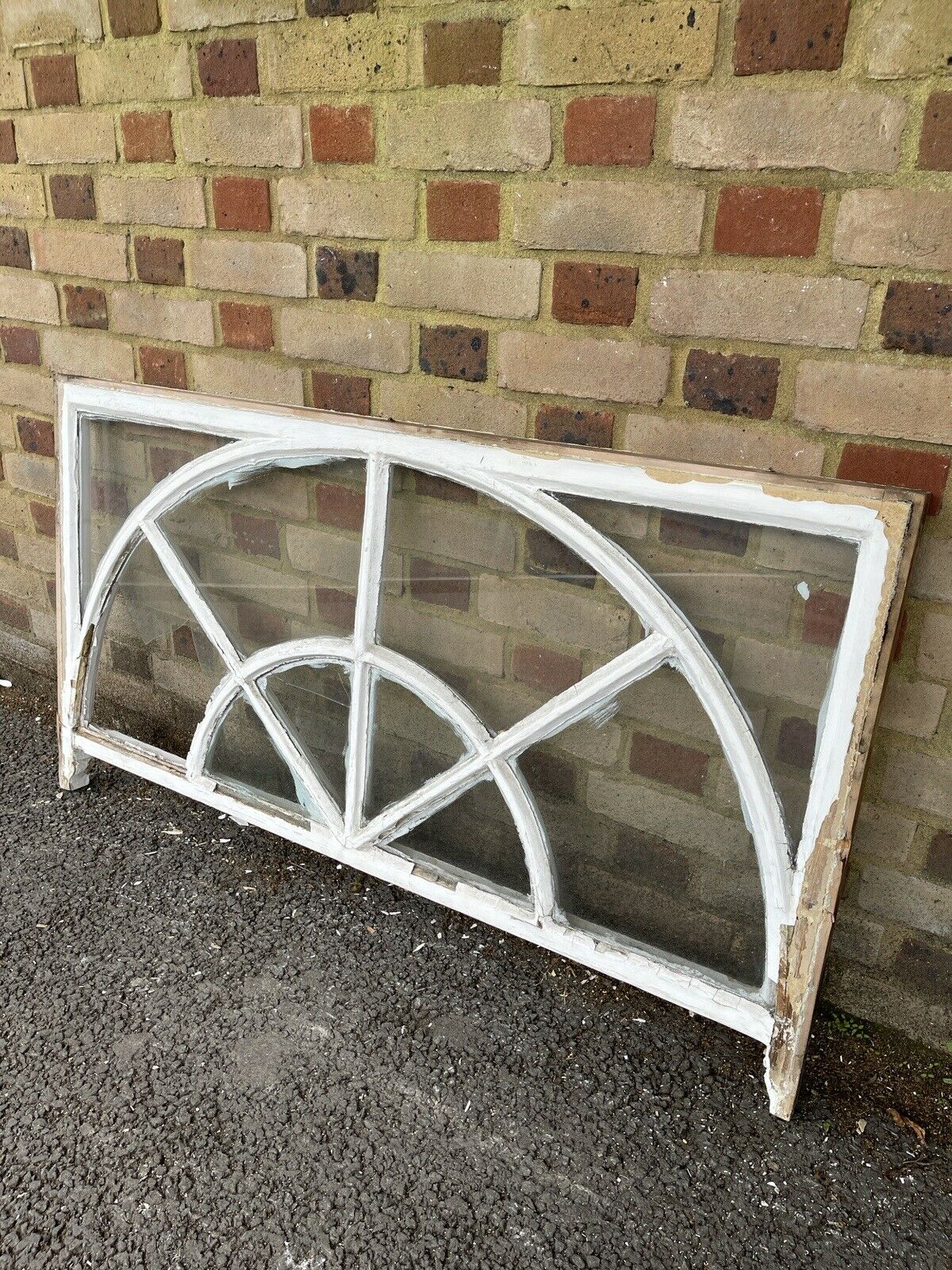 Reclaimed Old Edwardian Georgian Arch Wooden Sash Window 1280 x 705mm