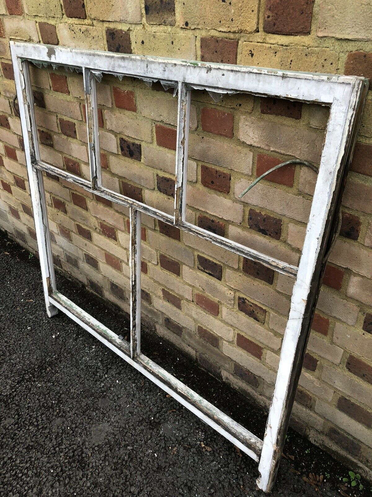 Large Reclaimed Old Georgian 5 Panel Wooden Sash Window NO GLASS