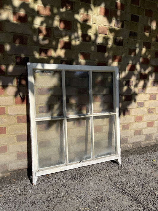 Reclaimed Old Georgian 6 Panel Wooden Window 950mm x 835mm