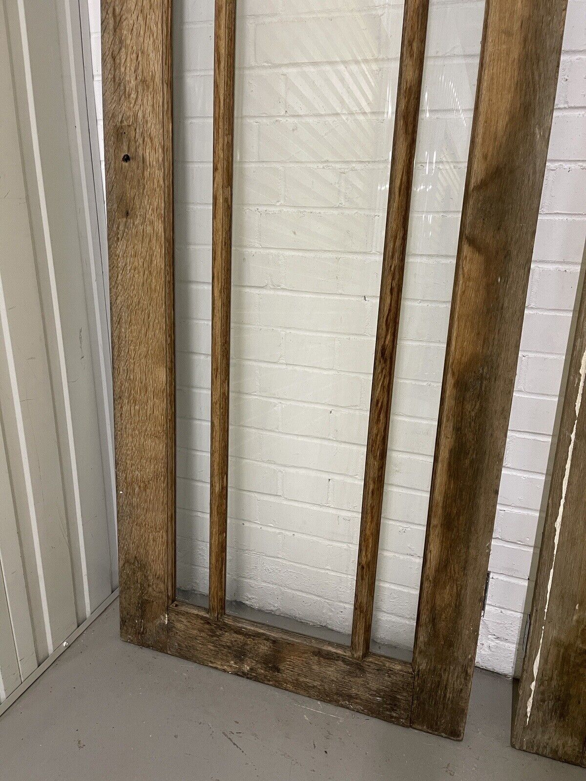 Pair Of Reclaimed Edwardian Wooden Panel External Doors 1870 x 743 1915 x 765mm