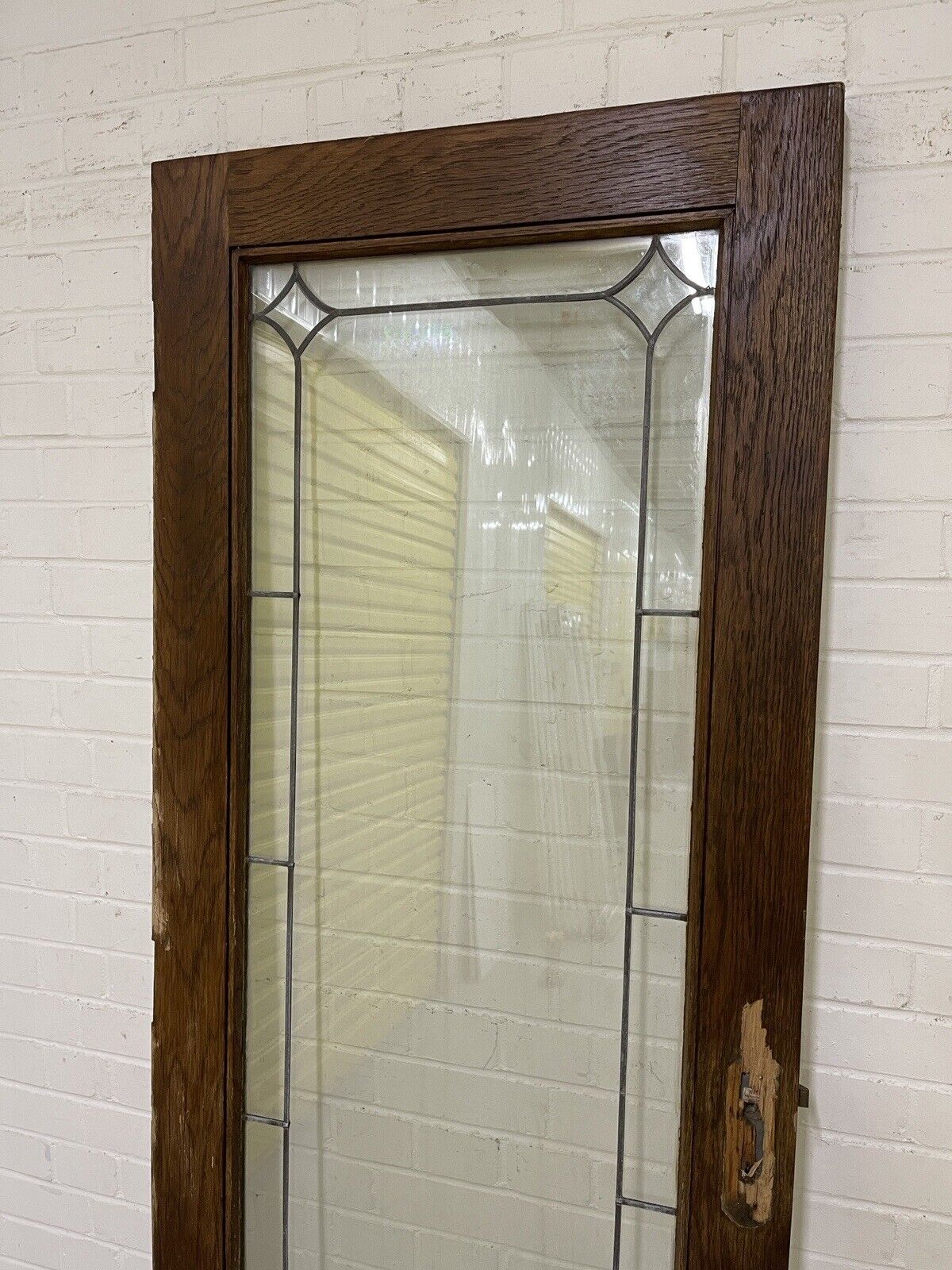 Reclaimed Old Double Glazed Glass Oak Wooden Door Side Back Door 1995 x 744mm