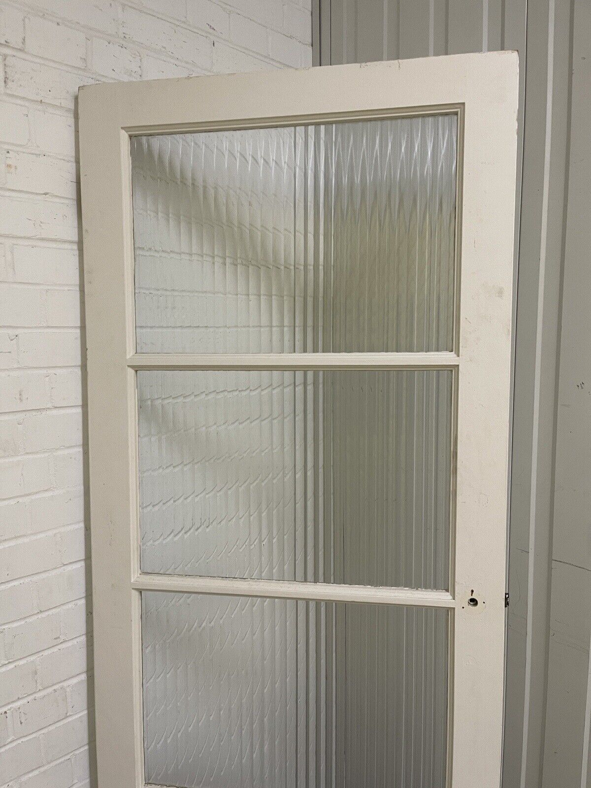 Reclaimed  Reeded Glass Internal Or External Door 1965 x 760mm