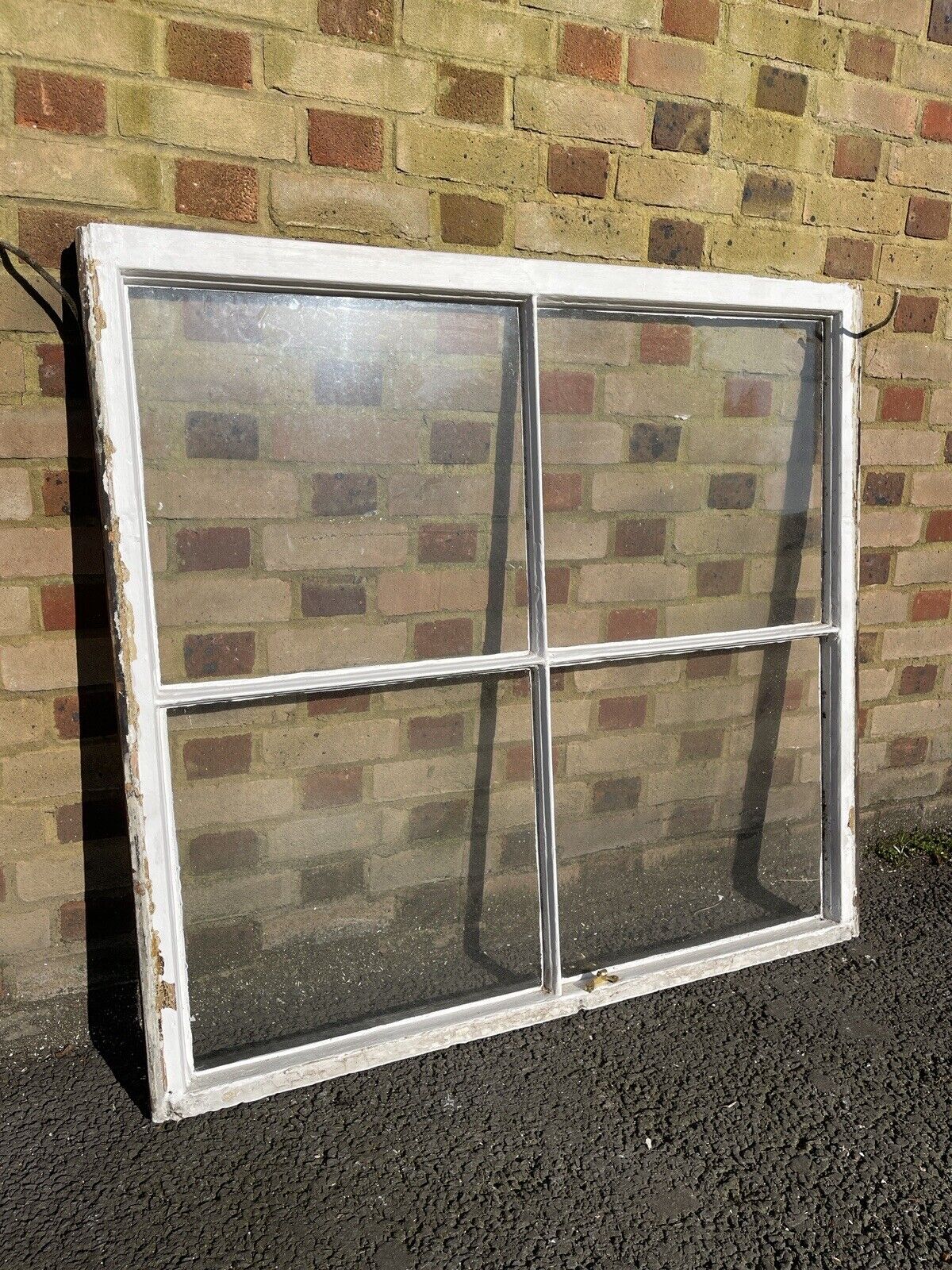 Reclaimed Old Large Georgian 4 Panel Wooden Window 1215 x 1130mm