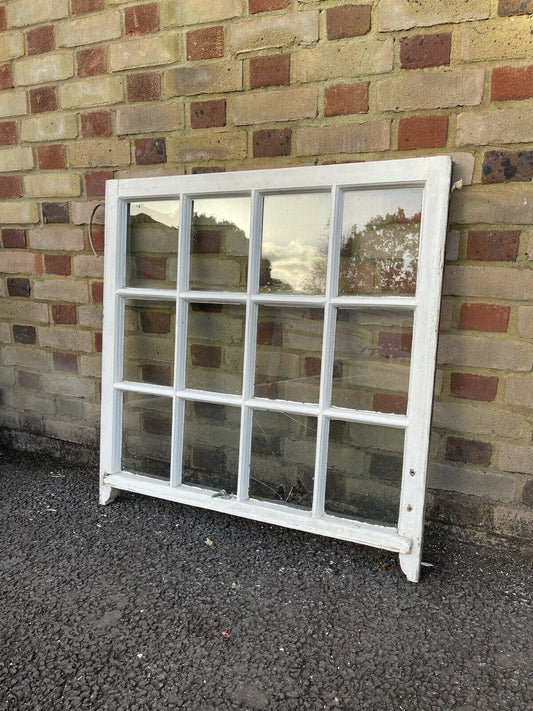 Reclaimed Old Georgian 12 Panel Wooden Window 900 x 890mm