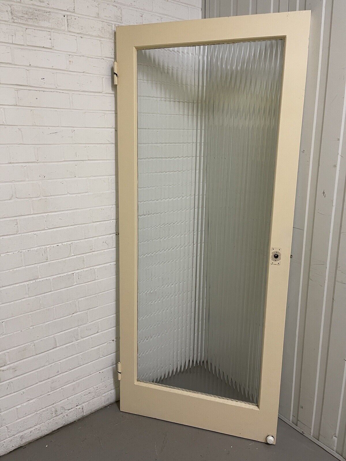 Reclaimed Reeded Glass Internal Or External Door 1975 or 1969 x 840mm