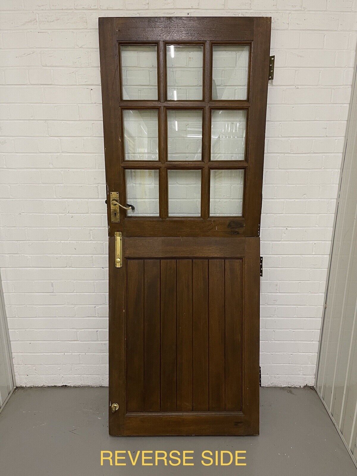 Solid Hardwood External Glass panel Stable Door 1980 X 758mm