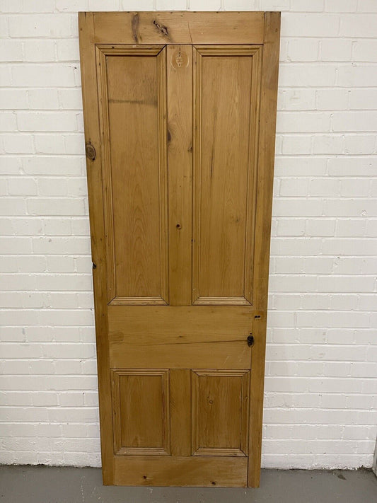 Original Vintage Reclaimed Victorian Pine Internal 4 panel Door 1840 x 675mm