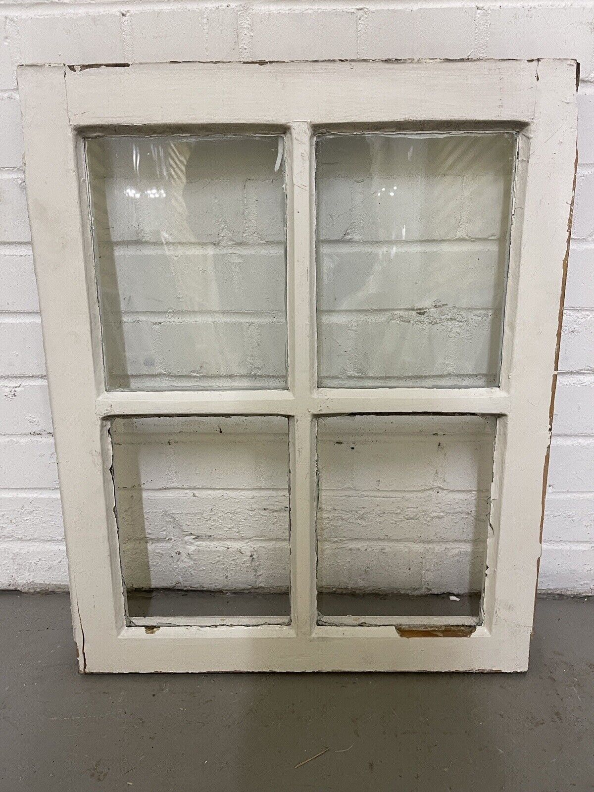 Reclaimed Old Georgian 4 Panel Wooden Window 520 x 640mm