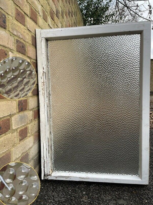 Reclaimed Hammered Glass Wooden Panel Window