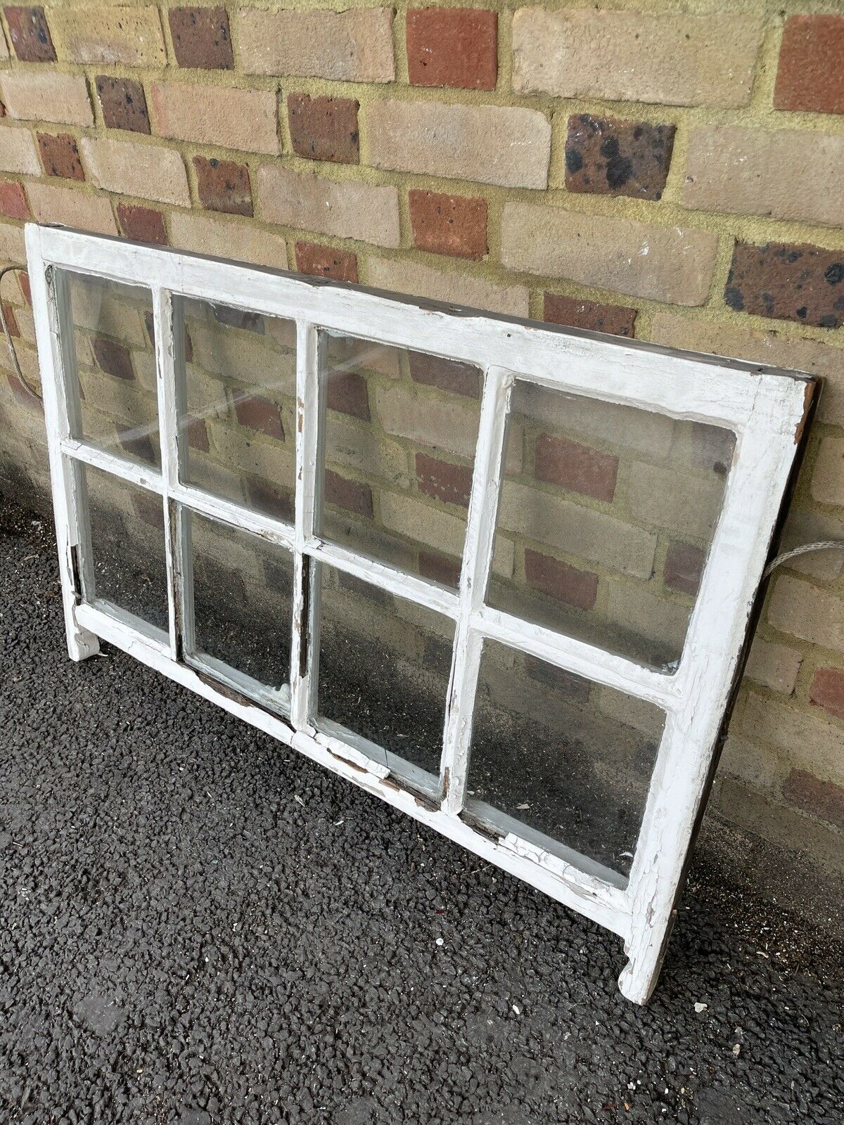 Reclaimed Old Georgian 8 Panel Wooden Sash Window 1130 x 740mm