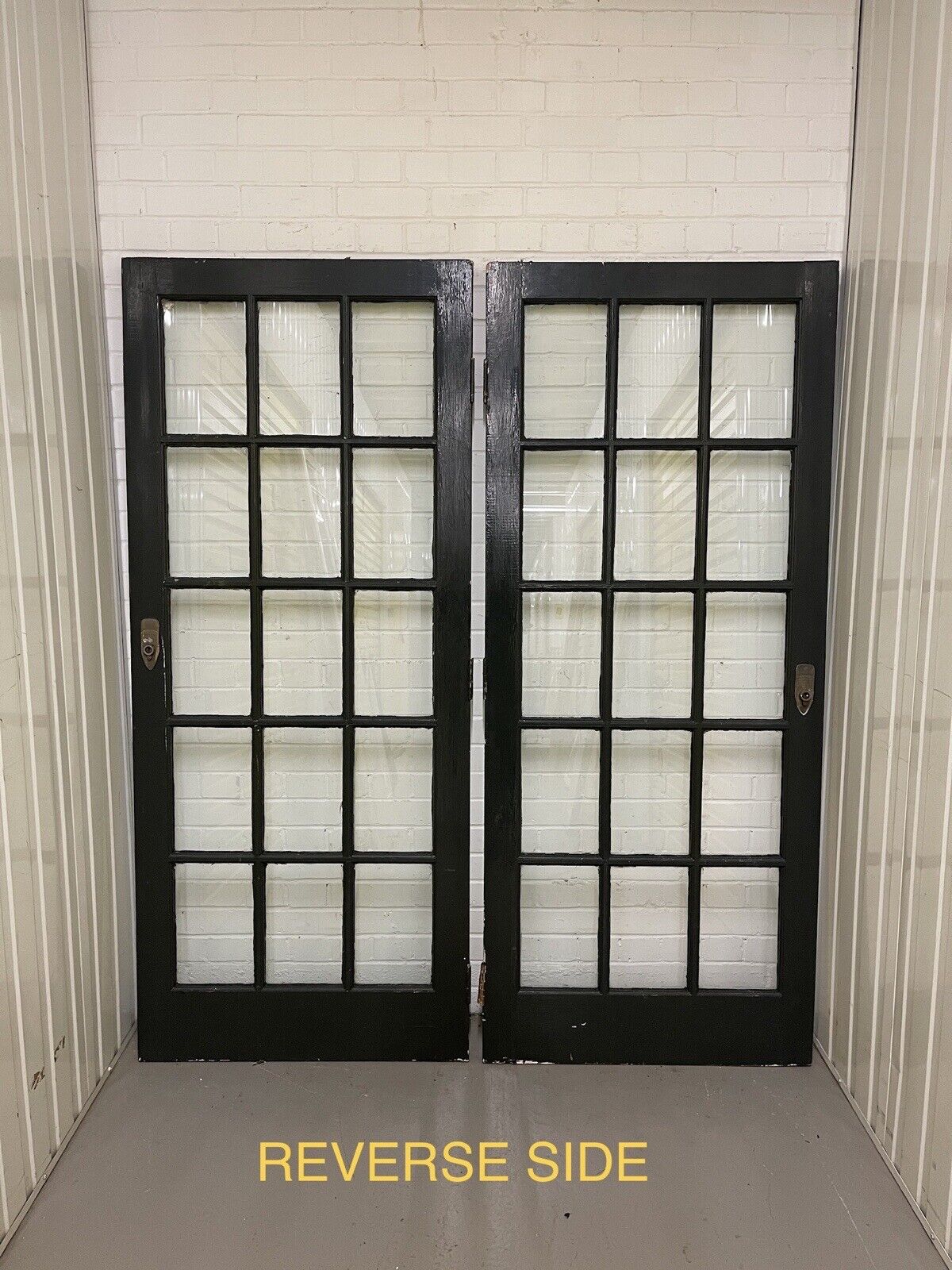 Pair Of Reclaimed Georgian Wooden Panel External Side Back Doors 1980 x 835mm