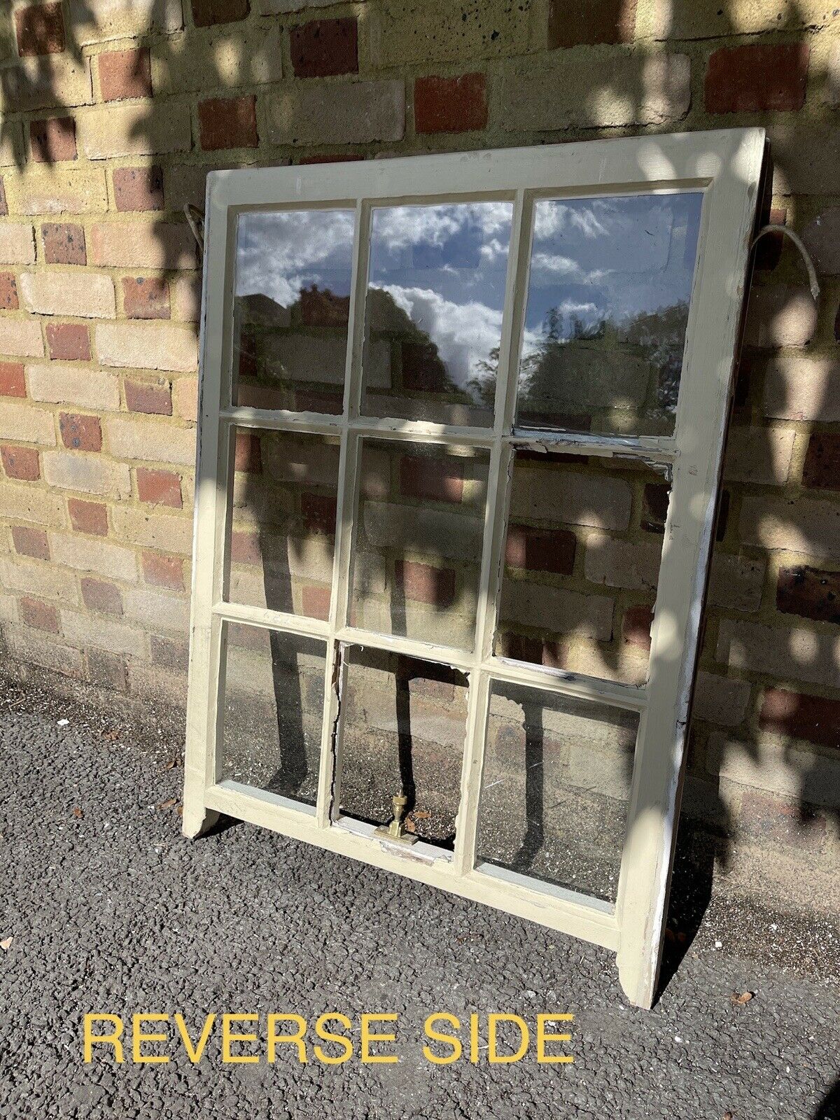 Reclaimed Old Georgian 9 Panel Wooden Window 720 x 975mm