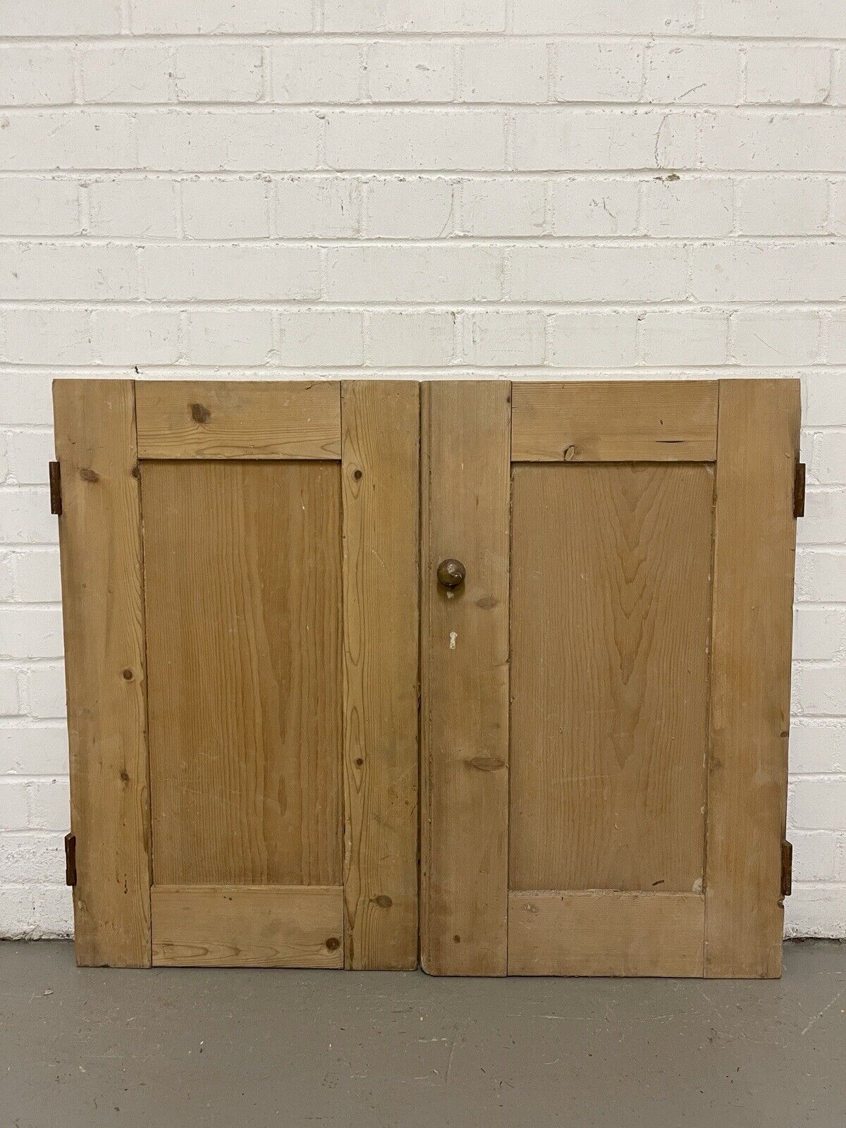 Reclaimed Pine Victorian Alcove Cupboard Doors Inter-locking 915 x 760mm